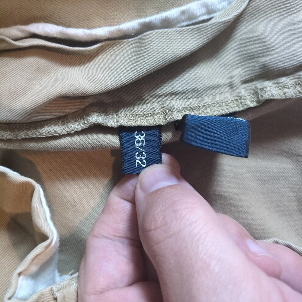 Polo Ralph Lauren Mens Prospect Pant Khaki Chinos 36x32 Tan Cotton Trousers